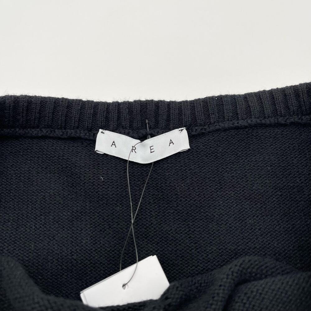 AREA | NWT Bandeau Top in Black Cashmere Knit Tube Top *Missing Butterfly* L - Picture 4 of 10